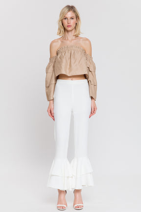 Off Shoulder Tiered Sleeve Top