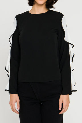 ENDLESS ROSE - Cascading Ruffle Blouse - SHIRTS & BLOUSES available at Objectrare