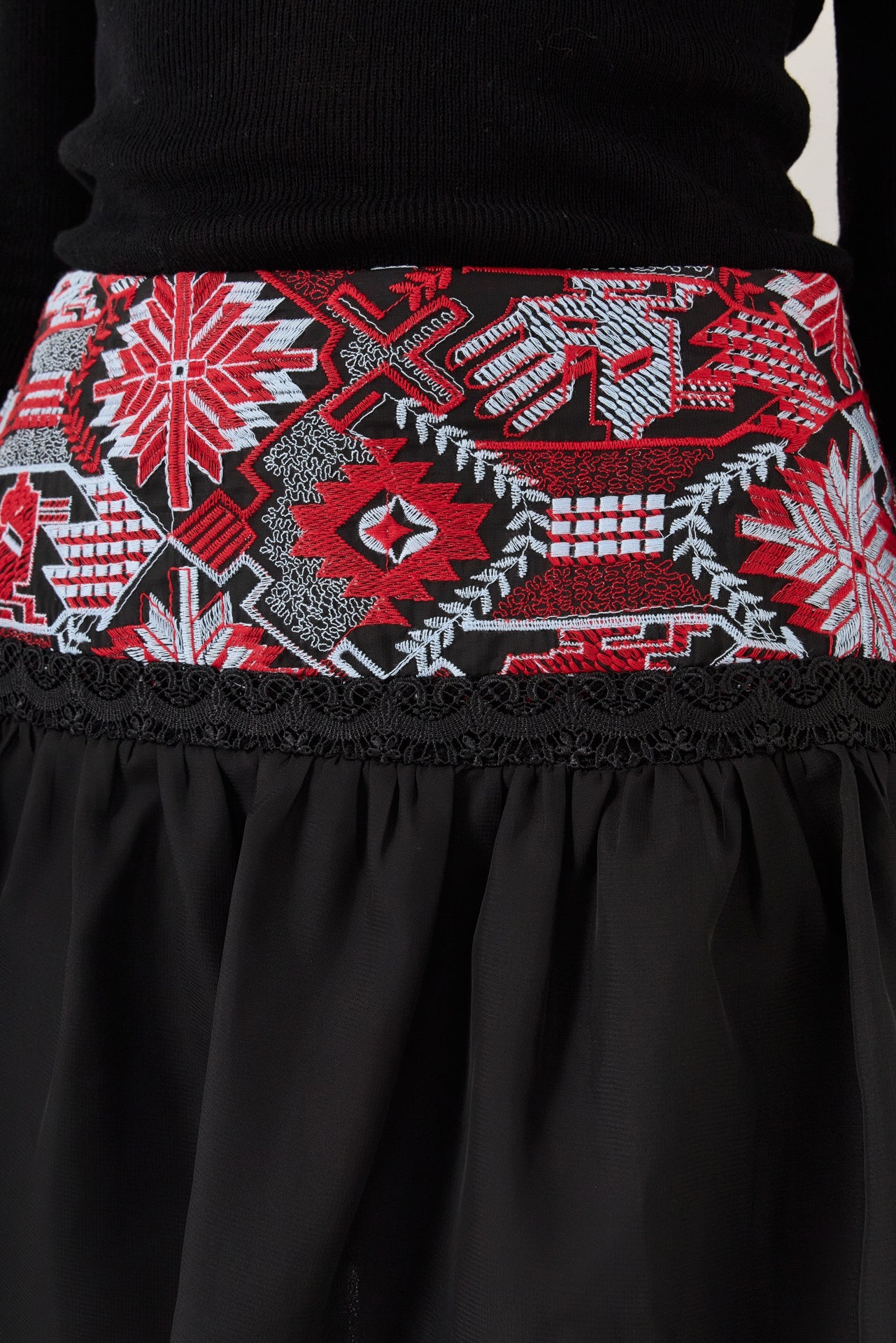 ENDLESS ROSE - Dorian Embroidered Mini Skirt - SKIRTS available at Objectrare