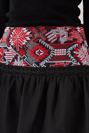 ENDLESS ROSE - Dorian Embroidered Mini Skirt - SKIRTS available at Objectrare