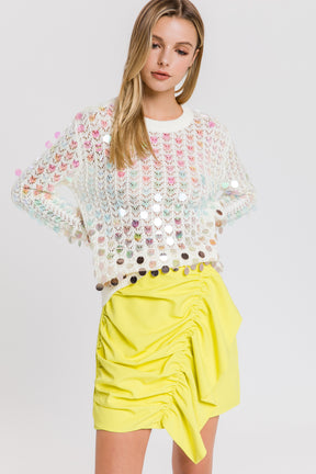 Ombre Sequin Embellished Sweater