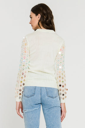ENDLESS ROSE - Ombre Sequin Embellished Sweater - SWEATERS & KNITS available at Objectrare