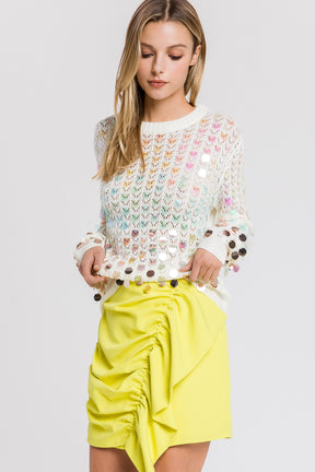 Ombre Sequin Embellished Sweater