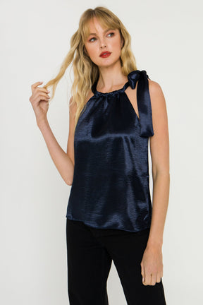 ENDLESS ROSE - Satin Halter Neck Tank Top - CAMI TOPS & TANK available at Objectrare