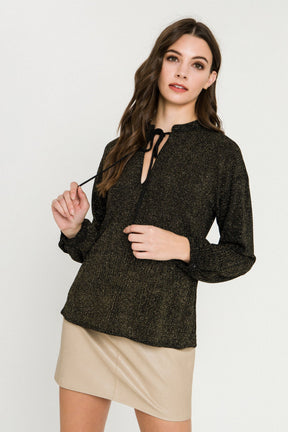 ENDLESS ROSE - Metallic Knit Top - TOPS available at Objectrare