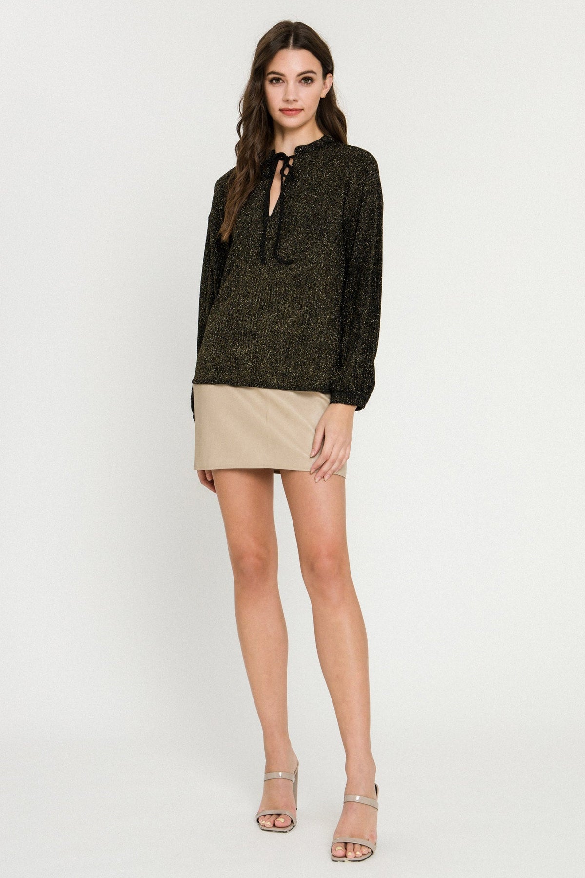 ENDLESS ROSE - Metallic Knit Top - TOPS available at Objectrare