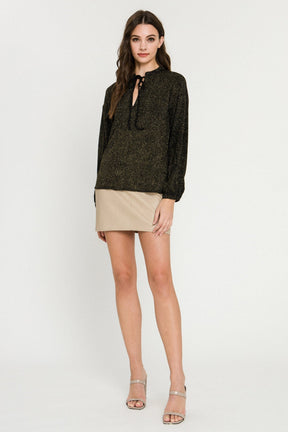ENDLESS ROSE - Metallic Knit Top - TOPS available at Objectrare