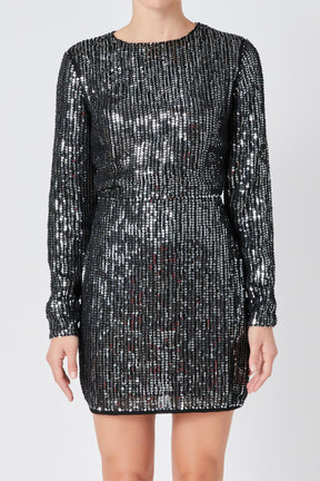 Open Back Sequin Dress