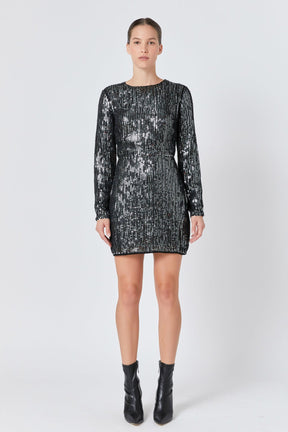 Open Back Sequin Dress