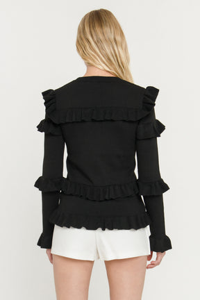 ENDLESS ROSE - Ruffled Sweater - SWEATERS & KNITS available at Objectrare