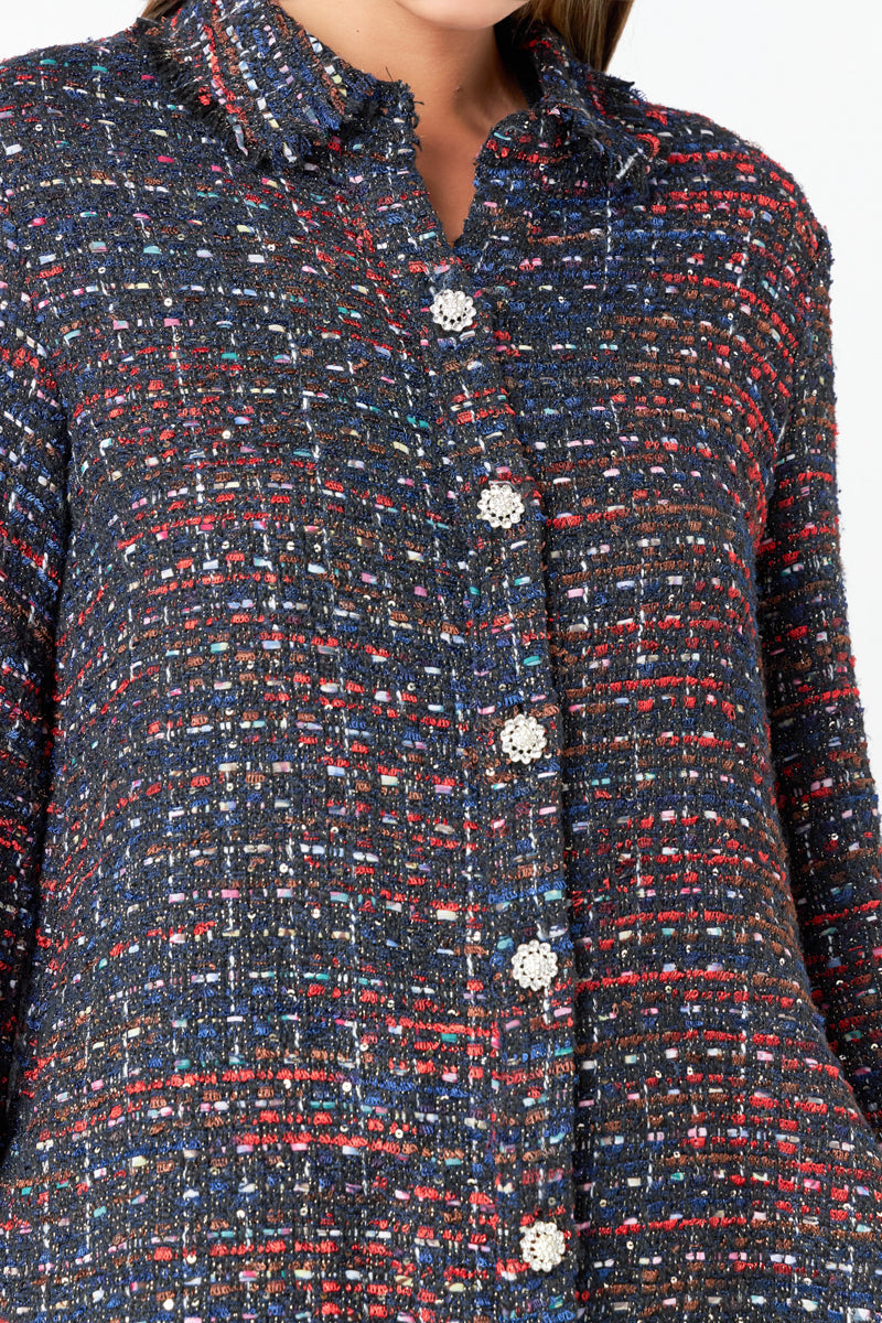 GREY LAB - Tweed Shirting - TOPS available at Objectrare