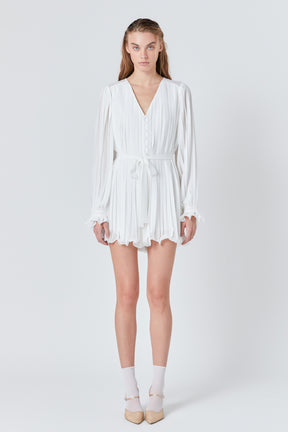 ENDLESS ROSE - Pleated Romper - ROMPERS available at Objectrare