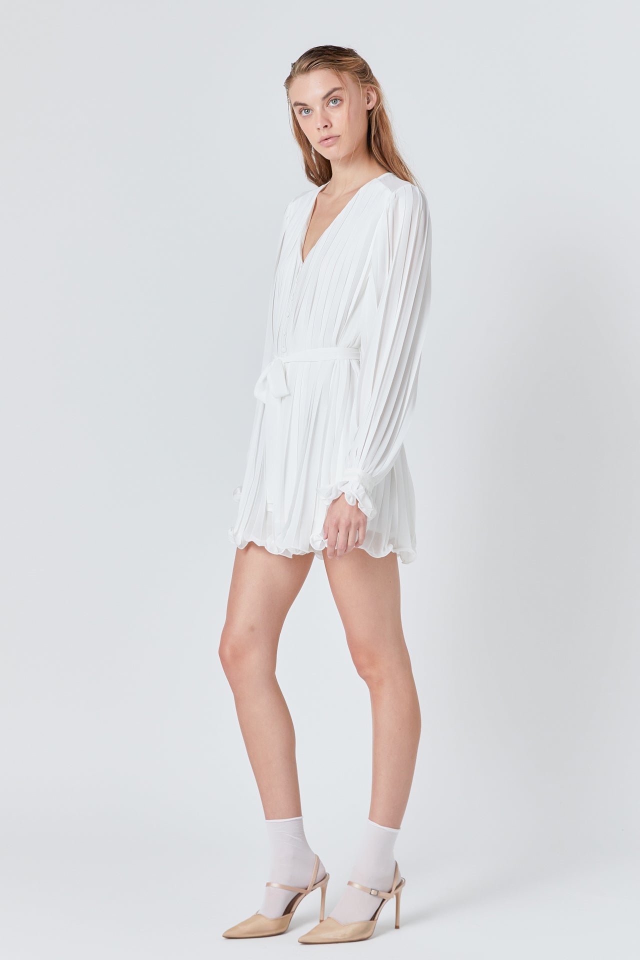 ENDLESS ROSE - Endless Rose - Pleated Romper - ROMPERS available at Objectrare