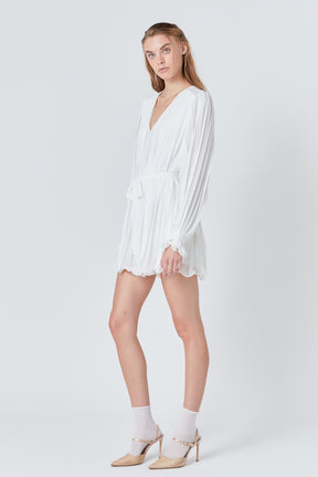 ENDLESS ROSE - Pleated Romper - ROMPERS available at Objectrare