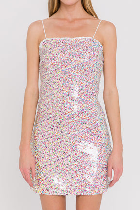 ENDLESS ROSE - Multi Sequin Bodycon Dress - DRESSES available at Objectrare