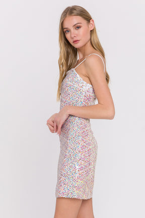 ENDLESS ROSE - Multi Sequin Bodycon Dress - DRESSES available at Objectrare