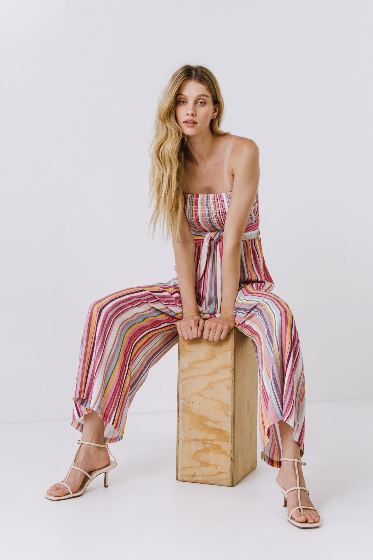 LA'VEN - Multi Striped Jumpsuit - JUMPSUITS available at Objectrare
