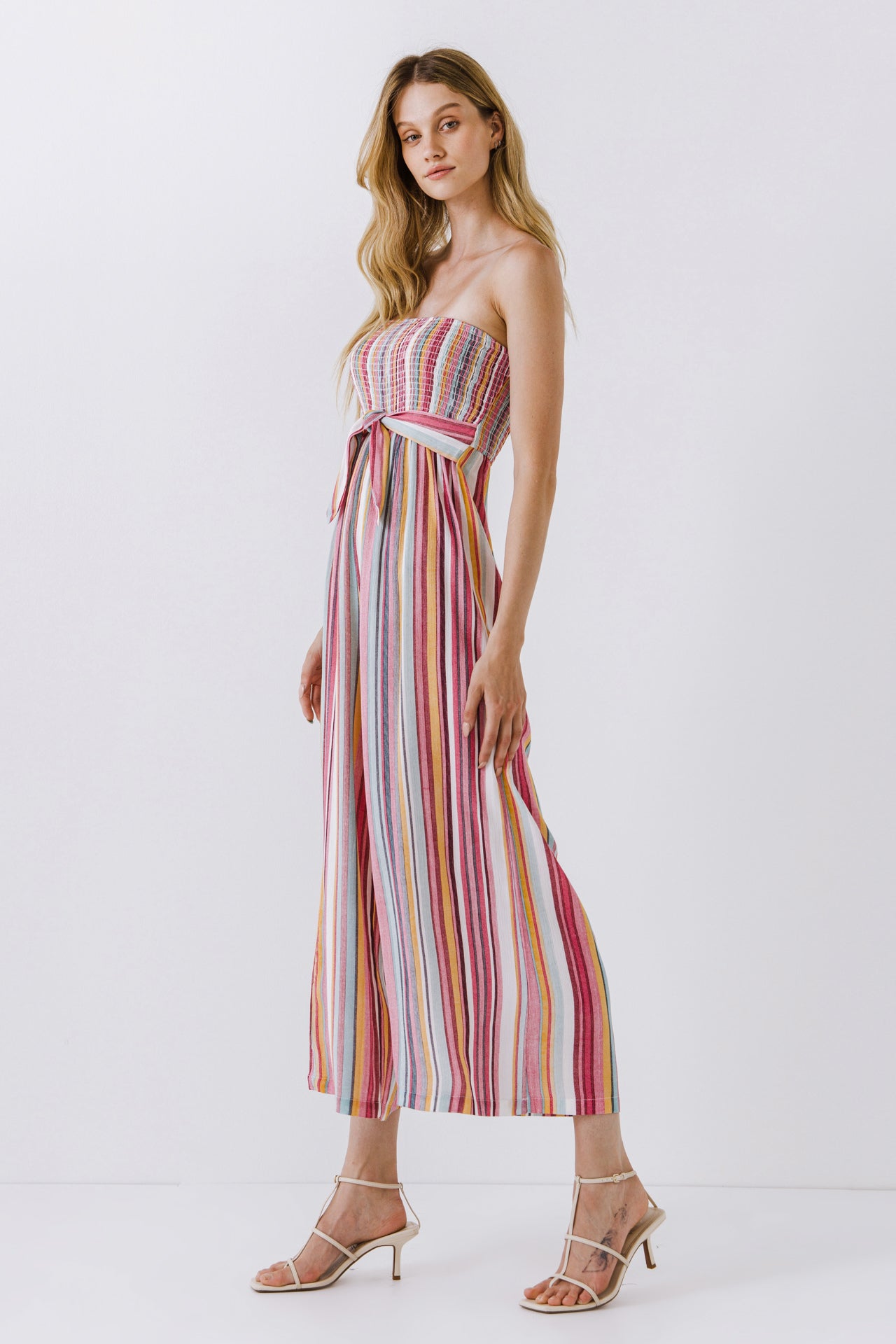LA'VEN - Multi Striped Jumpsuit - JUMPSUITS available at Objectrare