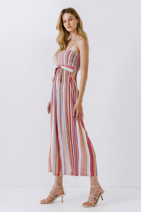 LA'VEN - Multi Striped Jumpsuit - JUMPSUITS available at Objectrare