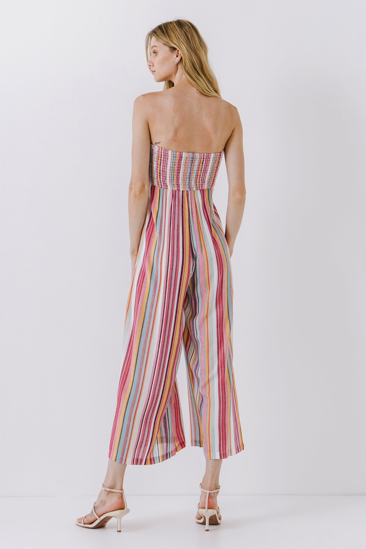 LA'VEN - Multi Striped Jumpsuit - JUMPSUITS available at Objectrare