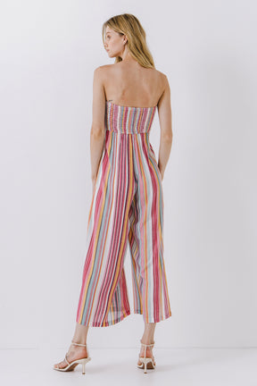 LA'VEN - Multi Striped Jumpsuit - JUMPSUITS available at Objectrare