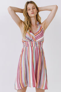 LA'VEN - Halter Striped Dress - DRESSES available at Objectrare