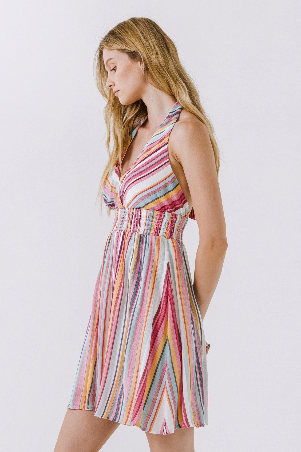 LA'VEN - Halter Striped Dress - DRESSES available at Objectrare