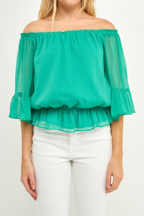 Off The Shoulder Ruffled Top