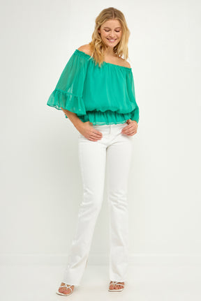 Off The Shoulder Ruffled Top
