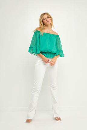 Off The Shoulder Ruffled Top