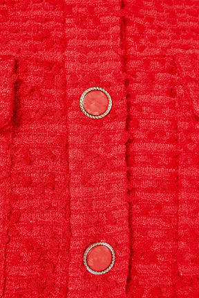 ENDLESS ROSE - Double Pocket Tweed Jacket - JACKETS available at Objectrare