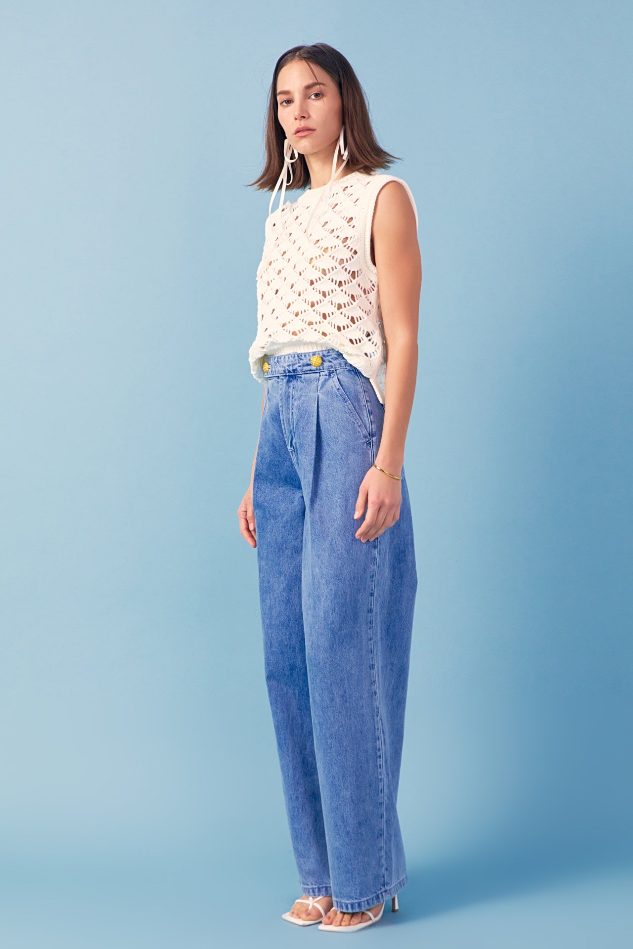 ENGLISH FACTORY - Crochet Vest Top - TOPS available at Objectrare