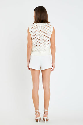 ENGLISH FACTORY - Crochet Vest Top - TOPS available at Objectrare