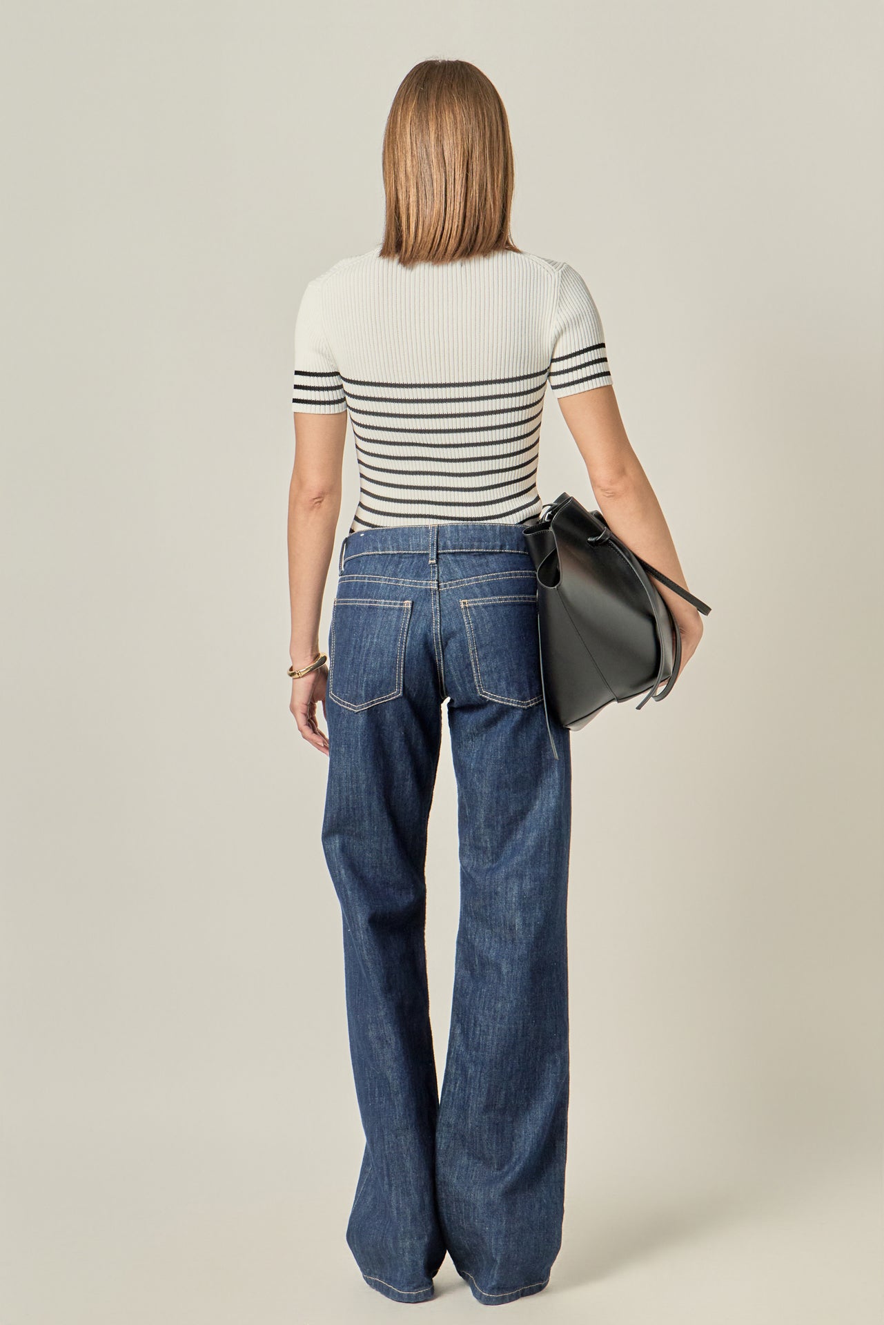 ENGLISH FACTORY - Stripe Fitted Knit Top - TOPS available at Objectrare