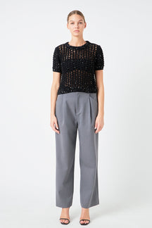 ENDLESS ROSE - Sequins Knit Top - TOPS available at Objectrare