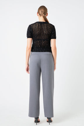 ENDLESS ROSE - Sequins Knit Top - TOPS available at Objectrare
