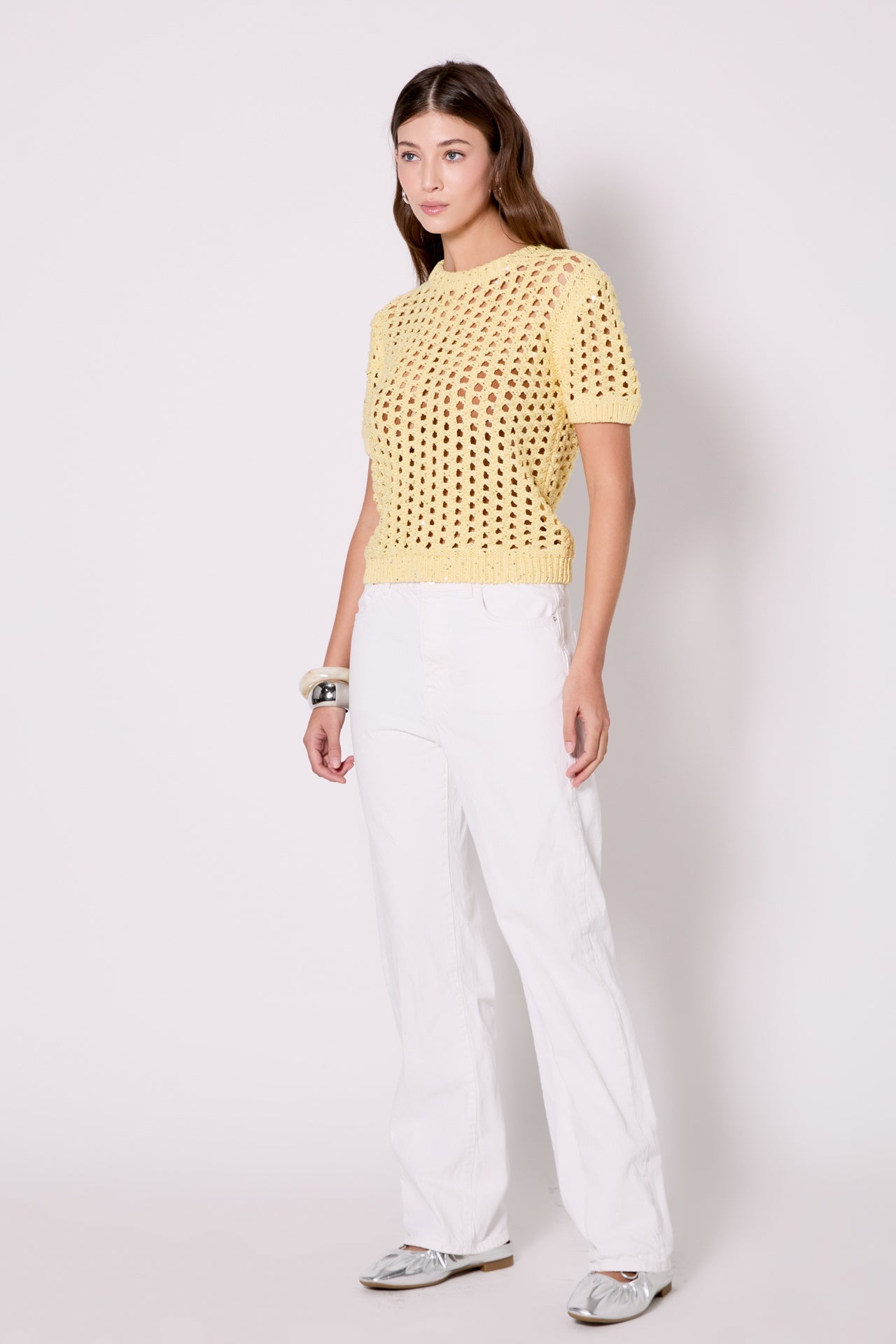 ENDLESS ROSE - Sequins Knit Top - TOPS available at Objectrare