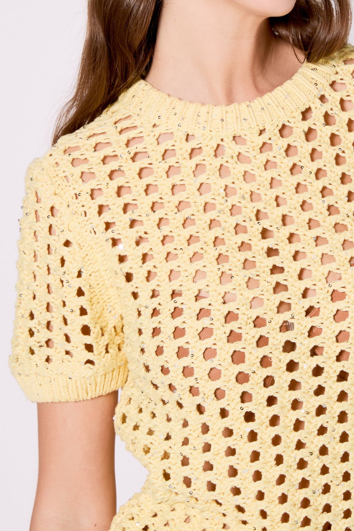 ENDLESS ROSE - Sequins Knit Top - TOPS available at Objectrare