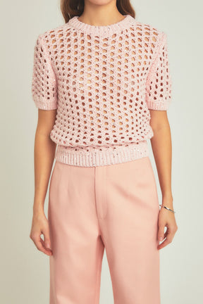 ENDLESS ROSE - Sequins Knit Top - TOPS available at Objectrare