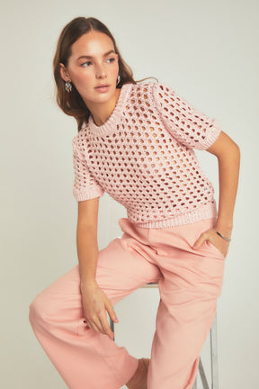 ENDLESS ROSE - Sequins Knit Top - TOPS available at Objectrare