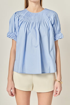 ENGLISH FACTORY - Tuck Detail Blouse - BLOUSES available at Objectrare