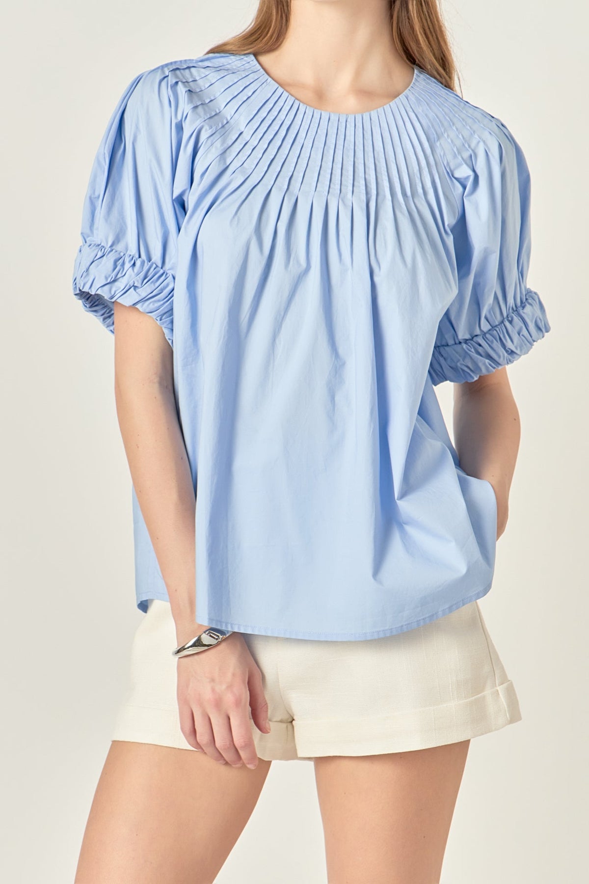 ENGLISH FACTORY - Tuck Detail Blouse - BLOUSES available at Objectrare