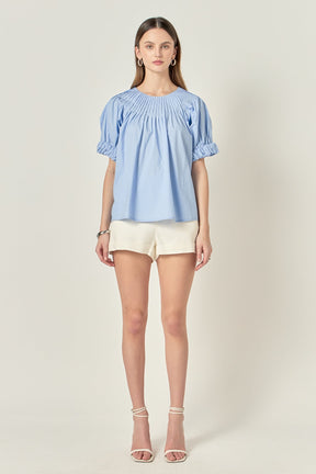 ENGLISH FACTORY - Tuck Detail Blouse - BLOUSES available at Objectrare