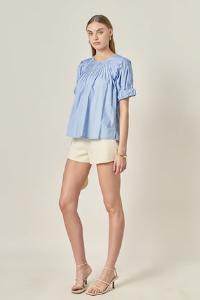 ENGLISH FACTORY - Tuck Detail Blouse - BLOUSES available at Objectrare