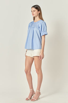 ENGLISH FACTORY - Tuck Detail Blouse - BLOUSES available at Objectrare