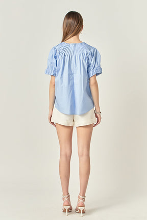 ENGLISH FACTORY - Tuck Detail Blouse - BLOUSES available at Objectrare
