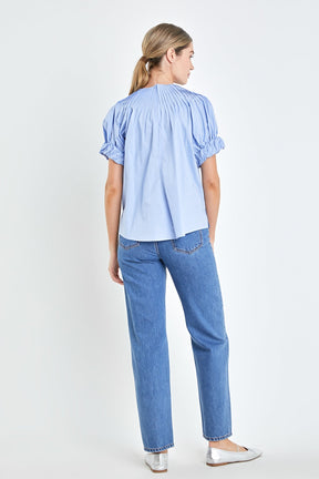 ENGLISH FACTORY - English Factory - Tuck Detail Blouse - SHIRTS & BLOUSES available at Objectrare