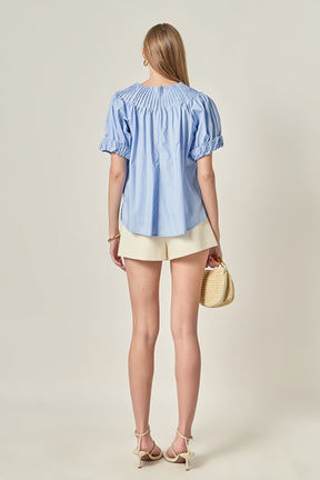 ENGLISH FACTORY - Tuck Detail Blouse - BLOUSES available at Objectrare