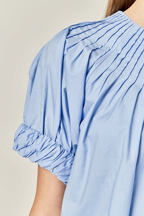 ENGLISH FACTORY - Tuck Detail Blouse - BLOUSES available at Objectrare