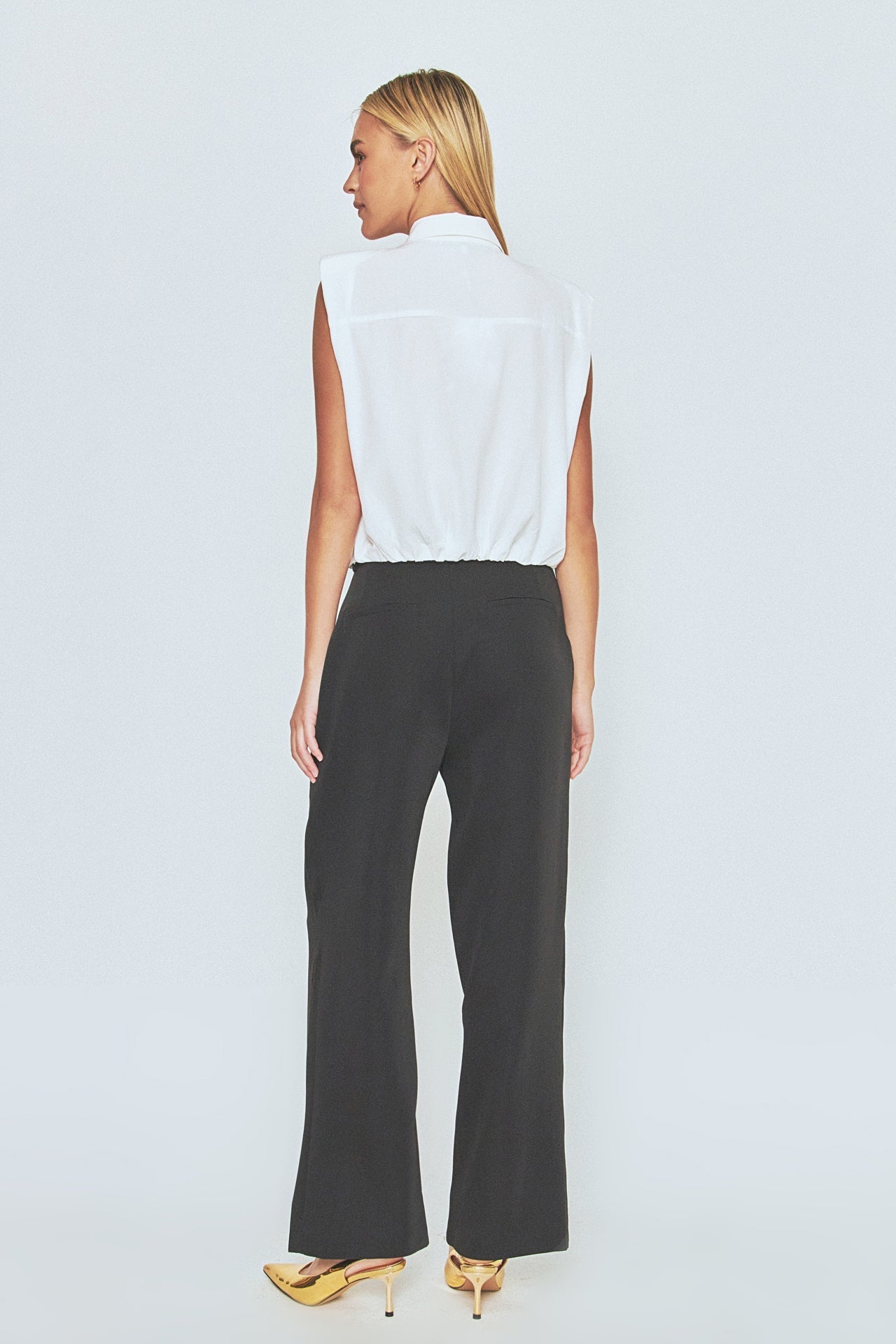 ENDLESS ROSE - Pintuck Details Sleeveless Blouse - SHIRTS & BLOUSES available at Objectrare